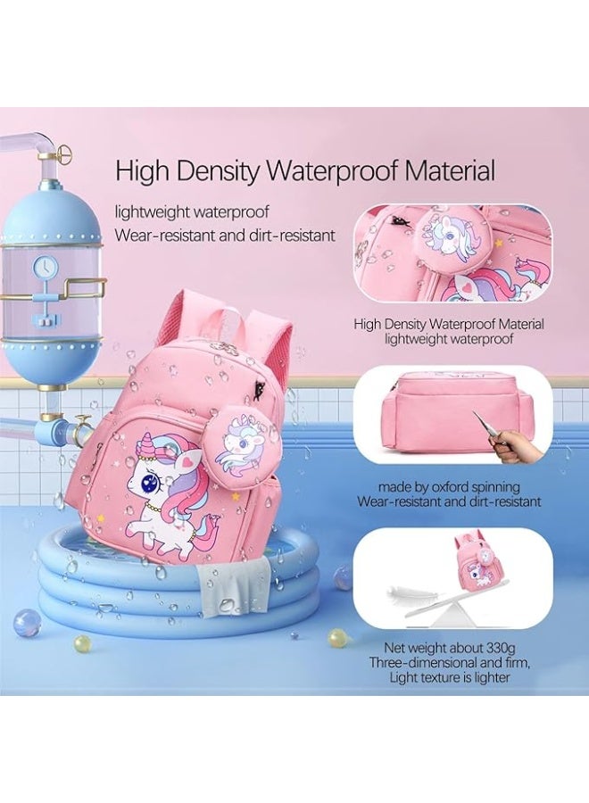 Sylqvxh Toddler Backpack Waterproof Large Capacity- Kids Cute Cartoon Schoolbag Lightweight Bookbags Backpack with Adujustable Strap Small Preschool Daycare Bag with Coin Pocket for Girls Boys - Image 4